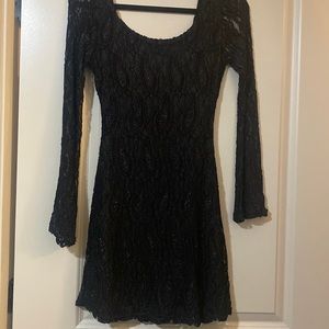 Black sparkle lace dress  Size MED